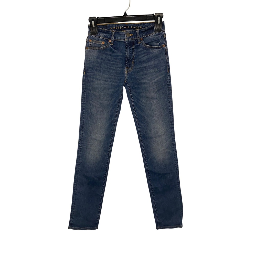 American Eagle Slim Straight Flex Jeans Mens 29x34 Medium Wash Denim Blue